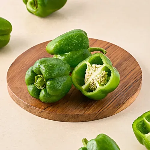 fresho! Capsicum - Green (Loose), 500 g